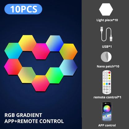 Modular Hexagonal RGB Light Panels