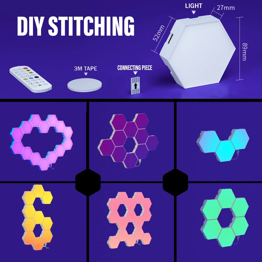 Modular Hexagonal RGB Light Panels